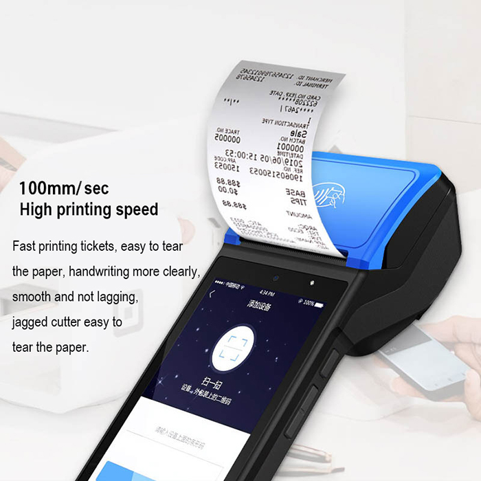 Portable POS Terminal 58mm Receipt Printer with Android 12.0 OS